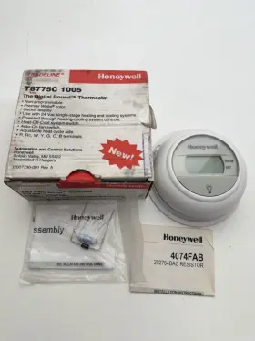 T8775 Honeywell 1005 Digital Round Thermostat Non Programmable White New