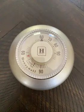T87f1008 Honeywell Vintage Round T87f 1008 Analog Heating Cooling Thermostat - Untested