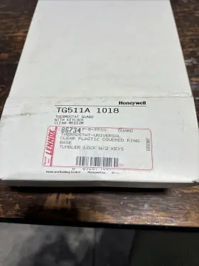 Tg511a Honeywell 1018 Thermostat Guard With Key Lock / Clear Ring Base