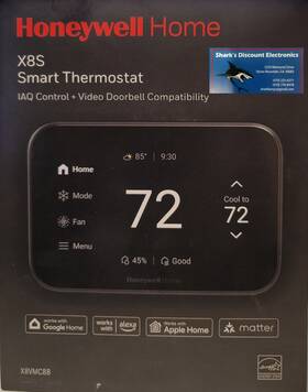 Honeywell X8vmc8b X8s Smart Thermostat Model Black New Free Ship