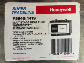 Y594g-1252 Honeywell Y594g 1419 Multistage Heat Pump Thermostat