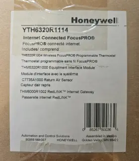 Yth6320r1114 Honeywell Focuspro Redlink Wi-fi Programmable Thermostat Kit Model