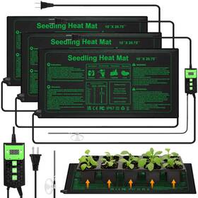 Honoson Es-honoson-2467 3 Pack Seedling Heat Mat With Digital Thermostat Control Waterproof