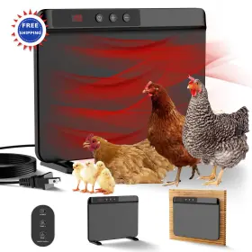 Pg043 Hopoco Bk Smart Chicken Coop Heater 200w Radiant Flat Panel Warmer Remote Adjustable Temp