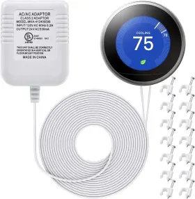 Hotop 313048249271 C Wire Adapter 24 Volt Transformer Compatible With Nest Honeywell Ecobee