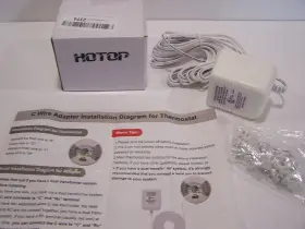 Mka-412400300 Hotop 24 Volt C Wire Adapter For Smart Thermostat 16.5 Ft White