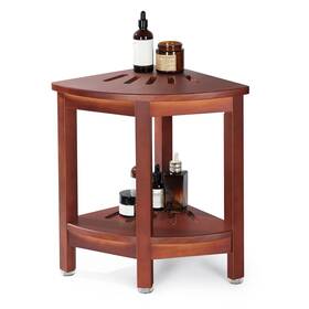 Housejoy 721912811972 Corner Shower Bench With Shelf 16.5 Inch H Stool For Shav