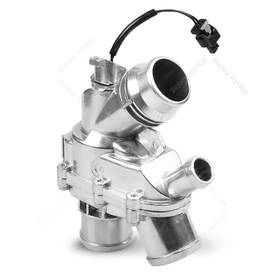 Htostar Racing Dh-1055b-bk-jl Aluminium Thermostat Assembly With Sensor Compatible Land Rover Lr4 Discove