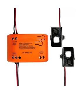 Huacaoe Tywbdpm1ch-d1 Wifi Smart Power Meter With 2pcs 80a Current Transformer Clamp Tuya App 2-way
