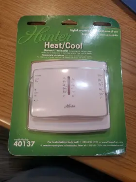 Hunter 049694401373 Heat /cool Electronic Thermostat Model 40137 New In Package