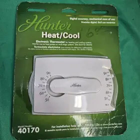 40170 Hunter Electronic Thermostat Heating Cooling Systems 24 Volt Millivolt