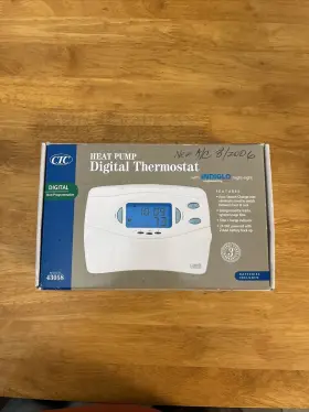 44760 Hunter Auto Temp Pre-programmed Thermostat Multi Stage Heat Pump With Manuals