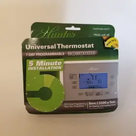44377 Hunter Home Comfort Programmable Thermostat Digital 7 Day New Open Box
