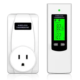 Hycency 681413428652 Programmable Wireless Plug In Thermostat Outlet Controlled