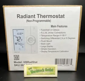 Hydro Smart 811241031865 New Heating Digital Thermostat Backlit Lcd Large Display Simple Operation F Or C