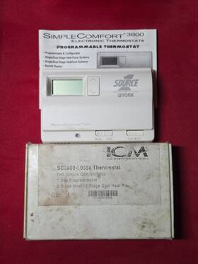 Icm Controls Sc3800-l0558 Simple Comfort 3800 Thermostat Programmable Usa Made - New