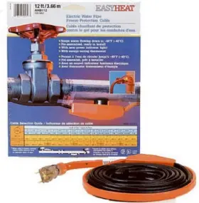 Ahb-019 Inc Easyheat 9ft Pipe Heating Cable Prevent Freeze Easy To Use 7 Watt Per Foo