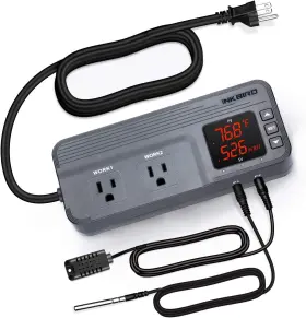Itc-608t Inkbird 445019361309 Temperature And Humidity Controller Pre-wired Dual Stage Thermo