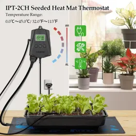 Ipt-2ch Inkbird Wifi Temp Controller Heating Mat Seedling Thermostat Seed Germination Us
