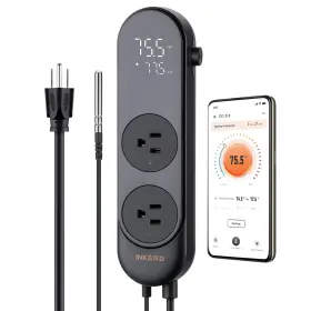 Itc-312bl-us Inkbird Bluetooth Digital Temperature Controller 1200w Heating Cooling 2-stage Outlet