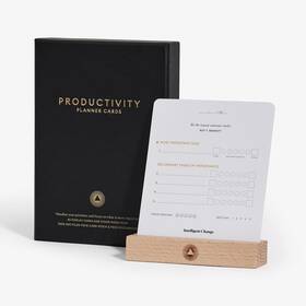 Intelligent Change 060825622103 Productivity Planner Cards With Display Stand Compact Des