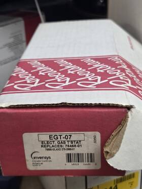 Invensys Egt-07 Electric Gas Thermostat