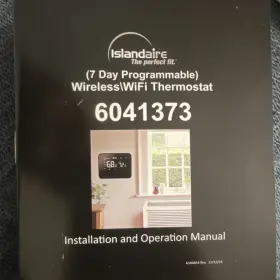 6041373 Islandaire 7-day Programmable Wi-fi Thermostat Black