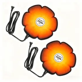 Zg34 Jojocy 2 Pcs Flower Shape 250w Submersible De-icer For Livestock Bird Baths Fish P