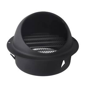 Jsixaso 709226525242 6 Inch Black Stainless Steel Circular Arc Air Vents Louvered Grille