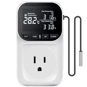 1800w Kabasi Zy003 Digital Temperature Controller Heavy Duty 15a/ Thermostat Outlet With S