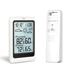 Keekit 123654879255 Indoor Outdoor Thermometer Weather Station With Large Lcd Display Up