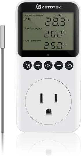 Kt3200pro Ketotek Digital Temperature Controller Outlet Day Night Thermostat Plug Socket Heating C