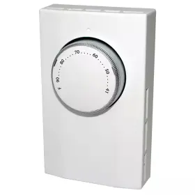 King 445031423481 Line Voltage Single Pole Mechanical Bi-metal Thermostat In White