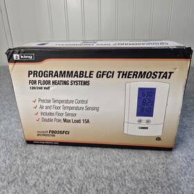 King Electric F802gfci Programmable Gfci Thermostat Double Pole Floor Heating