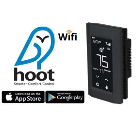 K902-b King Electric Hoot Wifi Line Voltage Programmable Thermostat 120/208/240v Double Pole