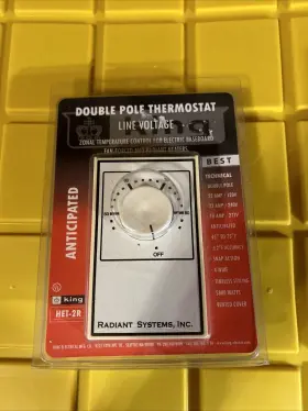 Het-2r King Double Pole - 4 Wire Line Voltage Zone Control Thermostat