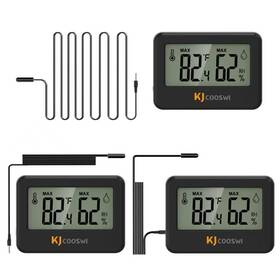 Kjcooswi Gsh-mc04e-3-b 3pcs Mini Digital Hygrometer And Thermometer Reptile With Extend