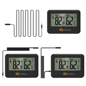 Gsh-mc04e-3-b Kjcooswi 3pcs Mini Digital Hygrometer And Thermometer Reptile With Extend