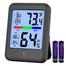 Jh-mc41s-1-b Kjmopro Digital Thermometer Hygrometer Indoor Wall Humidity Temp