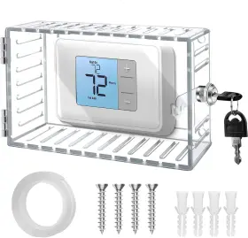 Klywun 705354007742 Universal Thermostat Lock Box With Key Suitable For Google Nest And Honeywell