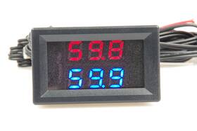 Knacro 744591545853 2ch Ntc Waterproof Probes Dc 5v-80v -58 To 257 Blue Red Led Digi