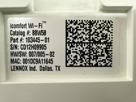 103445-01 Lennox Icomfort Wi-fi Thermostat