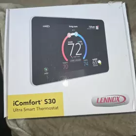 Lennox 19v30 Icomfort S30 7inch Black Thermostat Outdoor Sensor