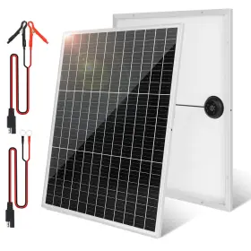 Lep-tyn-50w Lepitery 50 Watt Solar Panel Kit 12 Volt Monocrystalline Pv Module Power C