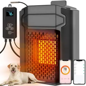 D2303-dog Lesotc Dog House Heater With Thermostat And Smart App Wifi Remote 500w Fast