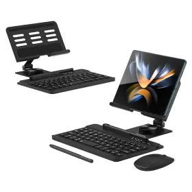 Libeagle 768486243433 Desktop Stand And Bluetooth Keyboard Combo For Galaxy Z Fold 7/6/5/4 Trifol