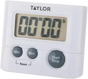5827-21 Lifetime Brands Inc. Taylor Digital Timer With 99 Minute 59 Second Display Easy To Use White Compac