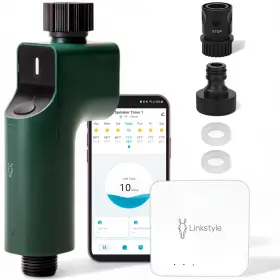 B313050 Linkstyle.life Hydrozen Wifi Water Timer With Hub For Remote Watering Sprink