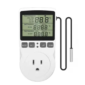 Tomato003 Lisaruq Digital Temperature Controller Thermostat Timer Socket Plug 5 Modes Heating