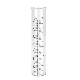 Litake 198290630370 6 Inch Capacity Glass Rain Gauge Replacement Tube For Yard Garden Outdoor